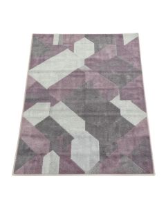 Godsey Geometric Plum/Gray Area Rug