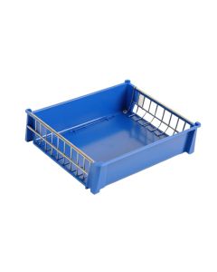 Vale Brook Empty Under-Desk Cable Tray - Blue (synthetic illustration; no displayed measurements)