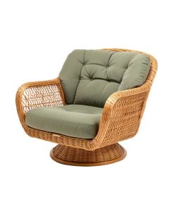 Lundell 28.75 '' Wide Tufted Polyester Swivel Papasan Chair (synthetic illustration; no displayed measurements)