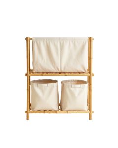 Bay Bridge Laundry Sorting Station With Plain Removable Bags - Beige (synthetic illustration; no displayed measurements)