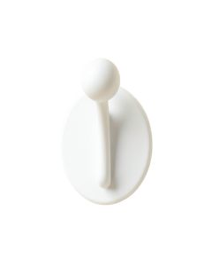 Fern Bridge Wall-Mounted Robe Hook - White (synthetic illustration; no displayed measurements)