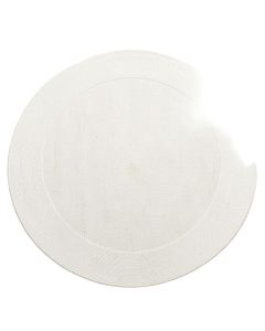 Pine Arc Round Area Rug - White