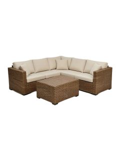 Augusta 6 Piece Rattan Sectional Seating Group With Cushions