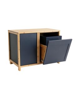 Harbor Bend Freestanding Pull-Out Hamper Cabinet - Navy (synthetic illustration; no displayed measurements)