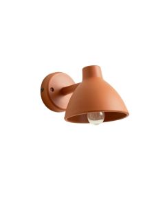 Reed Bridge Wall Sconce Mounted On A Plain Wall - Terracotta (synthetic illustration; no displayed measurements)