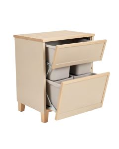 Briar Crest Freestanding Pull-Out Hamper Cabinet - Beige