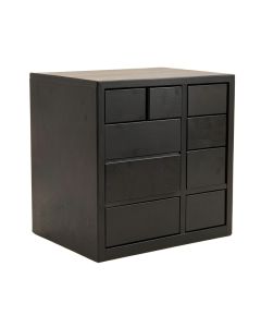 Dune Brook Small-Parts Storage Drawer Cabinet - Black (synthetic illustration; no displayed measurements)
