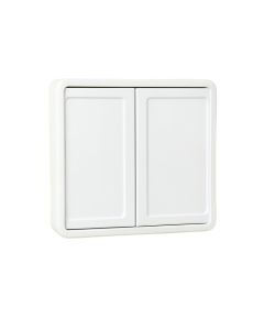 Aspen Crossing Wall-Mounted Entry Cabinet - White (synthetic illustration; no displayed measurements)