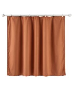 Dune Crest Shower Curtain Hanging Flat From A Plain Rod - Terracotta (synthetic illustration; no displayed measurements)