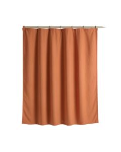Fern Arc Shower Curtain Hanging Flat From A Plain Rod (synthetic illustration; no displayed measurements)