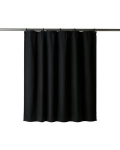 Fern Crossing Shower Curtain Hanging Flat From A Plain Rod - Black (synthetic illustration; no displayed measurements)