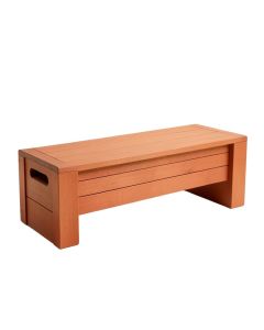 Olive Crossing Narrow Outdoor Storage Bench - Terracotta (synthetic illustration; no displayed measurements)