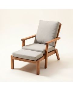 Norris Patio Chair With Cushion And Ottoman (synthetic illustration; no displayed measurements)