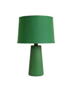 Holly Bend Table Lamp With A Plain Fabric Shade - Green (synthetic illustration; no displayed measurements)