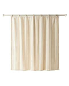 Holly Branch Shower Curtain Hanging Flat From A Plain Rod - Cream (synthetic illustration; no displayed measurements)