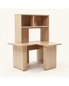 Pinckard L-Shaped Writing Desk With Hutch (synthetic illustration; no displayed measurements)