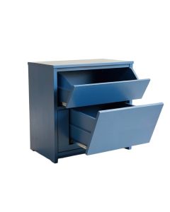 Vale Bluff Freestanding Pull-Out Hamper Cabinet - Blue (synthetic illustration; no displayed measurements)