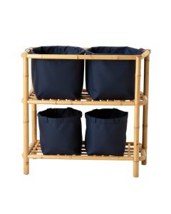 Field Bridge Laundry Sorting Station With Plain Removable Bags - Navy (synthetic illustration; no displayed measurements)