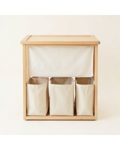 Field Bluff Laundry Sorting Station With Plain Removable Bags - Beige (synthetic illustration; no displayed measurements)