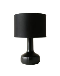 Laurel Dale Table Lamp With A Plain Fabric Shade - Black