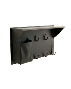 Olive Dell Wall-Mounted Entryway Organizer Shelf - Black (synthetic illustration; no displayed measurements)