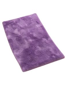 Sikorski Tufted Shag Silk Purple Area Rug