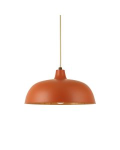 Harbor Crossing Pendant Light Suspended From One Plain Cable - Terracotta