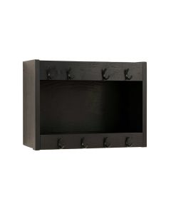 Sage Bluff Wall-Mounted Entryway Organizer Shelf - Black