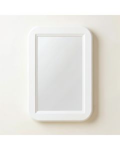 Linden Crest Framed Wall Mirror - White (synthetic illustration; no displayed measurements)