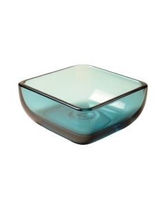 Turquoise Water Glass Rectangular Vessel Bathroom Sink