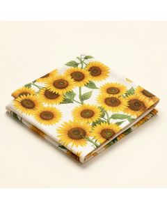Asst Sunflowers Printed 2 Piece Dish Cloth Set (synthetic illustration; no displayed measurements)