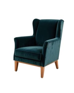 Eckhart 22.5 '' Wide Velvet Wingback Chair (synthetic illustration; no displayed measurements)