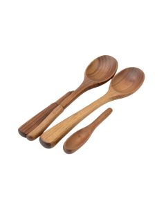 Anolon Teak Wood Tools 13-Inch Tool Set , 3-Piece (synthetic illustration; no displayed measurements)