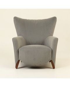 Corinne 25.6 '' Wide Polyester Wingback Chair (synthetic illustration; no displayed measurements)
