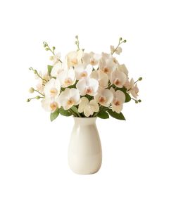 Dancing Lady Silk Orchids Floral Arrangement In Vase