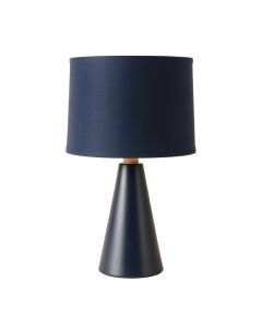 Shore Canyon Table Lamp With A Plain Fabric Shade - Navy