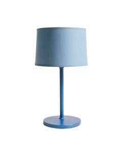 Lake Bend Table Lamp With A Plain Fabric Shade - Blue (synthetic illustration; no displayed measurements)