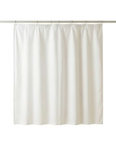 Olive Arc Shower Curtain Hanging Flat From A Plain Rod - White (synthetic illustration; no displayed measurements)