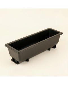 Elm Canyon Empty Railing Planter With Integral Brackets - Black (synthetic illustration; no displayed measurements)