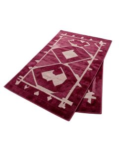 Pacifica Geometric Tufted Wool Magenta Area Rug
