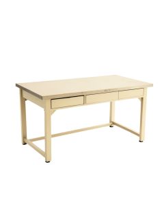 Briar Crest Empty Workshop Workbench - Beige (synthetic illustration; no displayed measurements)