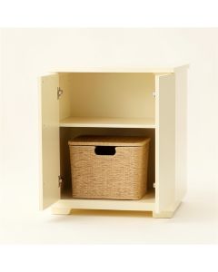 Slate Dale Freestanding Pull-Out Hamper Cabinet - Cream (synthetic illustration; no displayed measurements)