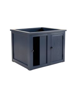 Slate Crest Empty Furniture-Style Litter Enclosure - Navy (synthetic illustration; no displayed measurements)