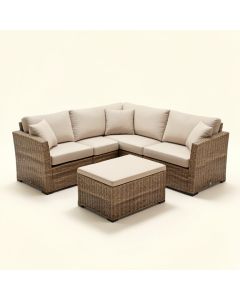 Outdoor Garden Patio Furniture 7-Piece Pe Rattan Wicker Sectional Cushioned Sofa Sets With 2 Pillows And Coffee Table (synthetic illustration; no displayed measurements)