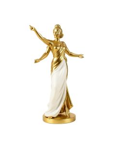Draped In Gold Art Deco Dancer Figurine