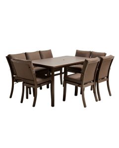 Casita 5 Pc Set With Cushion Dining Set , Brown