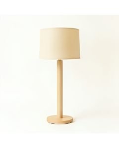 River Brook Floor Lamp With A Plain Fabric Shade - Beige (synthetic illustration; no displayed measurements)