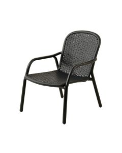 Vale Bluff Outdoor Lounge Chair - Black (synthetic illustration; no displayed measurements)