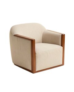 Bonifant 32 '' Wide Linen Balloon Chair (synthetic illustration; no displayed measurements)