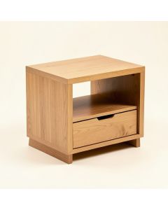 Longe Solid Wood End Table With Storage (synthetic illustration; no displayed measurements)
